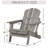Wooden Outdoor Folding Adirondack Chair With Pre-Assembled Backrest & Seatboard-901979237