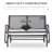 Outsunny 2-Person Outdoor Glider Bench, Patio Double Swing Rocking Chair Loveseat W/Powder Coated Steel Frame For Backyard Garden Porch, Gray-2020446700