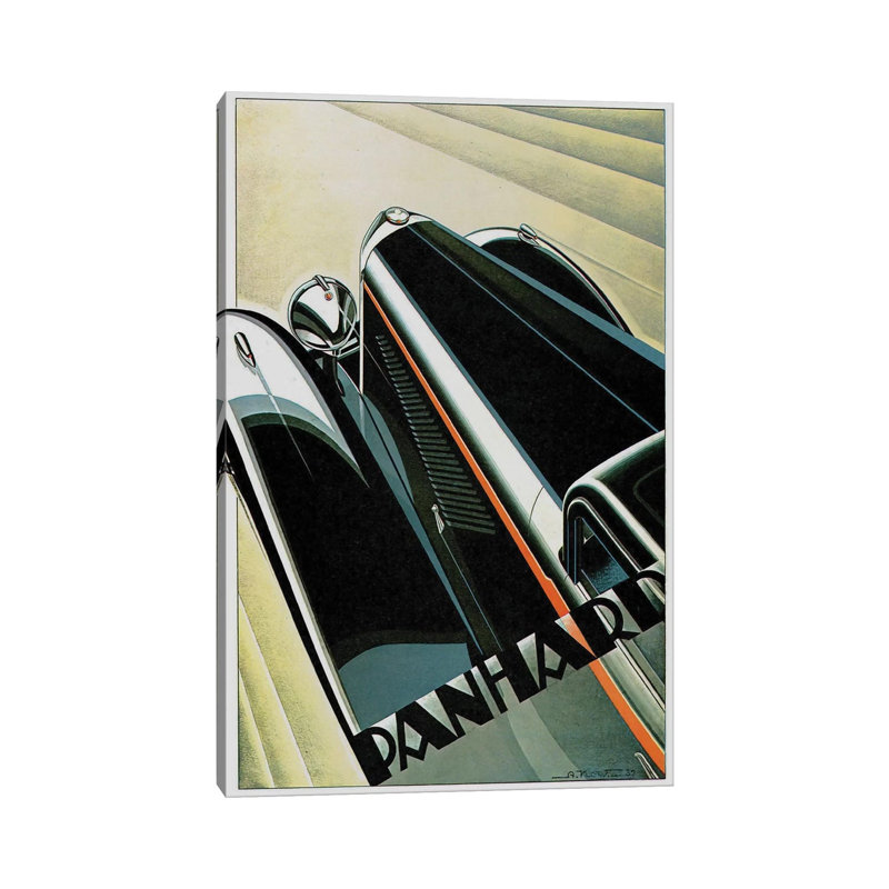 Art Deco Auto by Vintage Apple Collection - Wrapped Canvas Print, 20.32 cm H x 30.48 cm W
