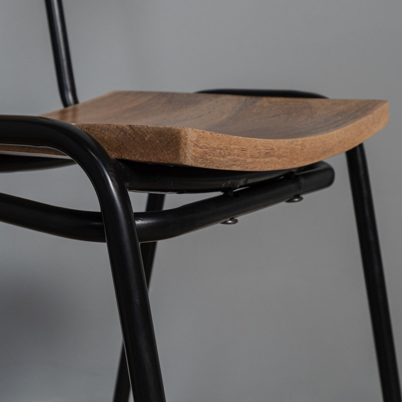 Aayza Counter Stool with Metal Frame