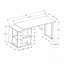 Bureau d'ordinateur, bureau à domicile, à gauche, à droite, tablettes de rangement, L 55 po, bureau, ordinateur portable, stratifié blanc, métal gris, contemporain, moderne-1212441259