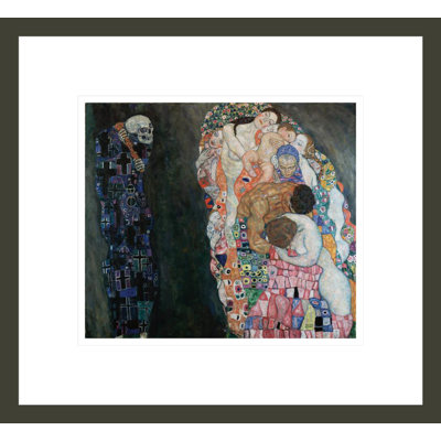 La mort et la vie (Tod et Leben) par Gustav Klimt, impression par estampe numérique encadrée