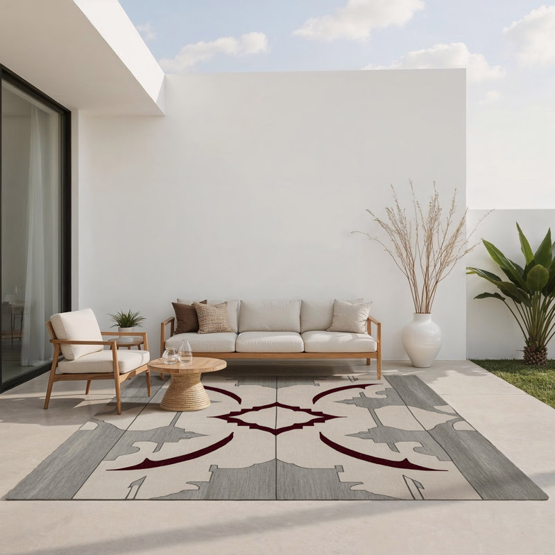 Tapis intérieur et extérieur Fractured Axis, Rectangle 1 pi 6 po x 2 pi 6 po