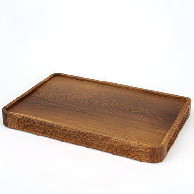 Solid Wood Rectangular Serving Tray: Redwood - Like Wenge Wood With Mortise And Tenon Joints, Ideal For Tea, Fruit, And Dining