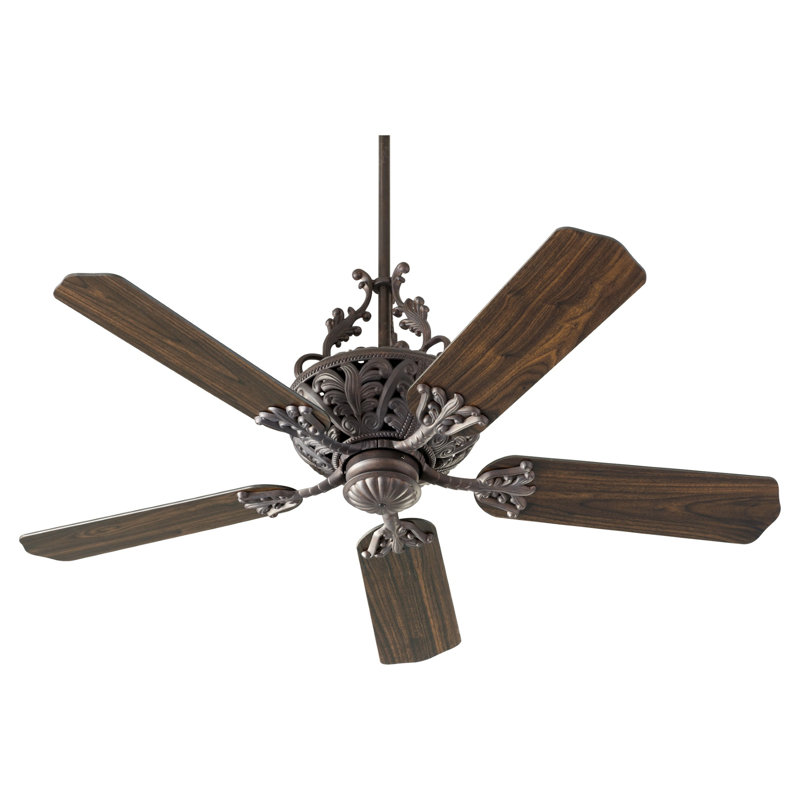 Wojtowicz 52'' Ceiling Fan, Toasted Sienna with Rosewood / Walnut Blades