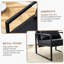 Classic Black PU Leather And Metal Frame Sofa - Ergonomically Designed For Modern And Industrial Interiors, Dimensions 27*29.7*29.6 Inches