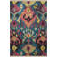 Tapis décoratif bleu à motif abstrait à motif abstrait bleu et bleu-1862583181