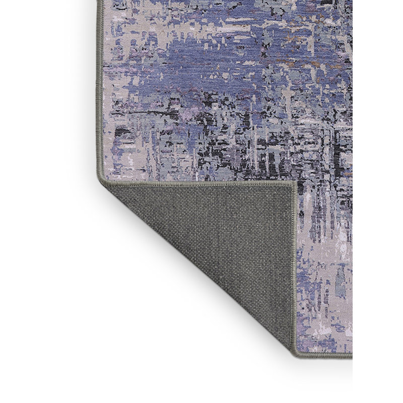 Tapis abstrait noir / mauve, Rectangle 2 pi x 4 pi