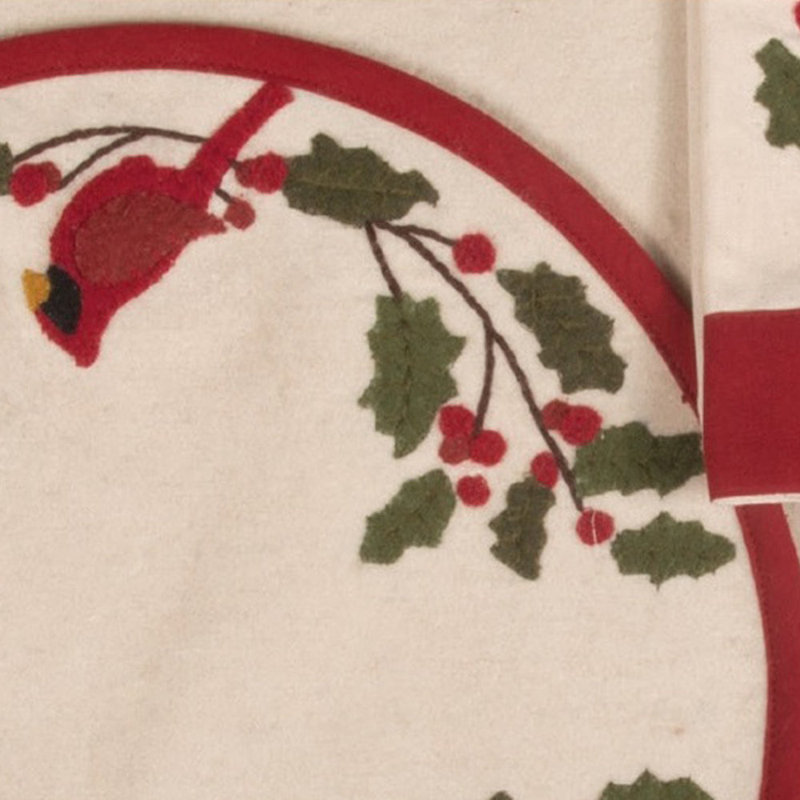 Cherilynn Cardinal Holly Candle Mat