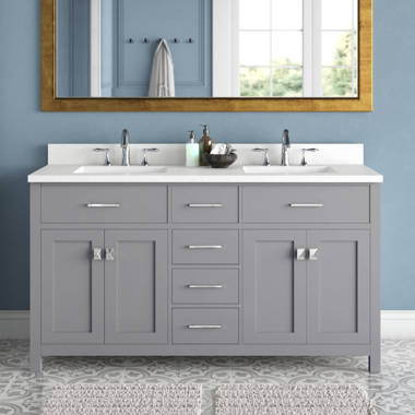 Wade Logan® Sauget 60 Double Bathroom Vanity Set, Wayfair