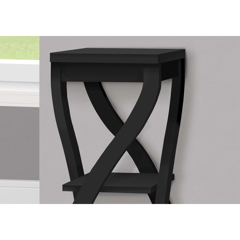 Table d'appoint, côté, bout, support à plante, carré, Black