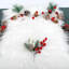 Chemin de table de Noël, chemin de table en fausse fourrure blanche pour les décorations, thème de Noël d'hiver