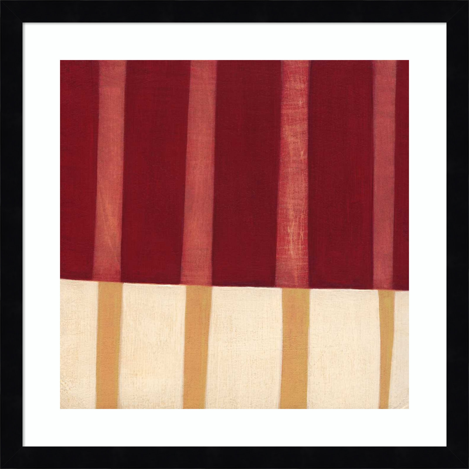 Broken Stripes 4 by Laura Nugent, Black, 17" H x 17" W x 1" D