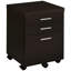 Armoire à 3 compartiments de bureau Cappuccino - Organisez efficacement les contenants pour maximiser l'espace de rangement