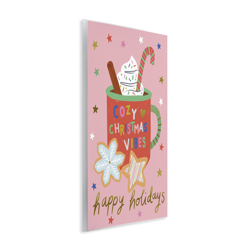 Art mural Cozy Christmas Cocoa, design par Lisa Barlow, H 19 po x l 13 po