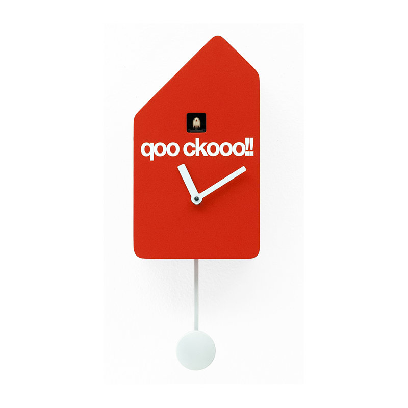 Beckmann Wood Wall Clock, Red