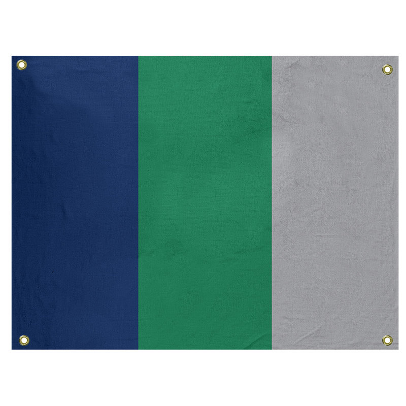 Tapisserie de polyester Vancouver, H 26 po x l 36 po x P 1 po, Bleu / vert / gris froid