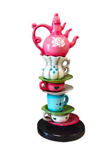 Mychele Small Stacked Teapot Table Top Statue