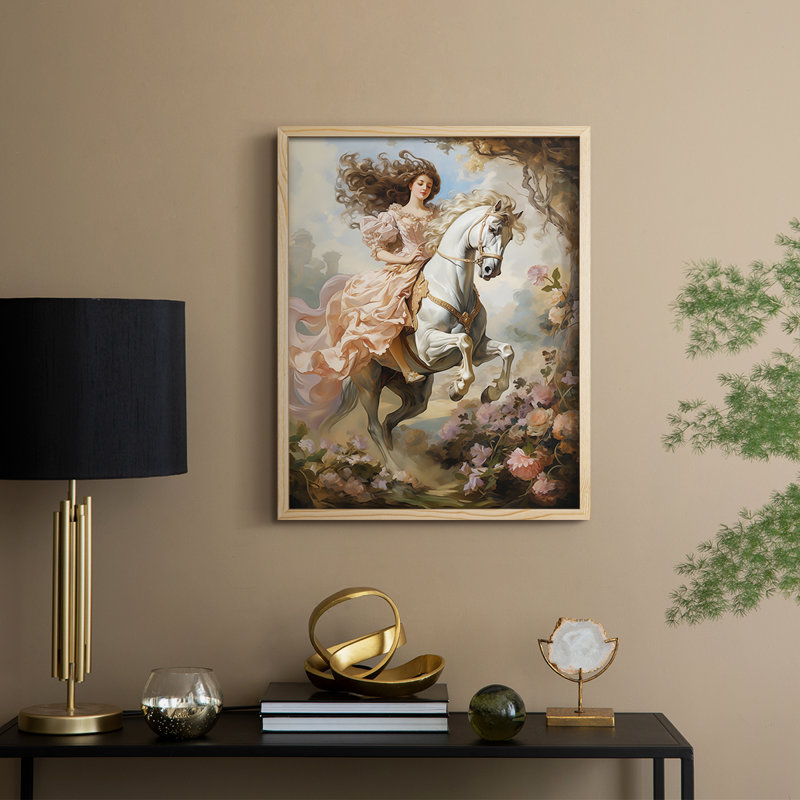 «WOMEN Series CMLI», reproduction encadrée - bois massif, Naturel, H 15 po x l 12 po