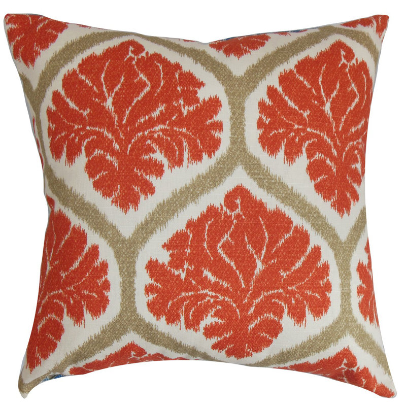 Housse et insert de coussin 100% coton Priya, Rouge coquelicot, H 22 po x l 22 po
