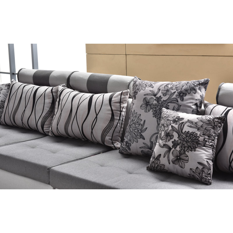Canapé modulaire réversible en microfibre / microsuède avec repose-pieds Barlitt