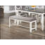 Ensemble de salle à manger 6 pièces blanc contemporain avec table, 4 chaises d'appoint et banc contemporain