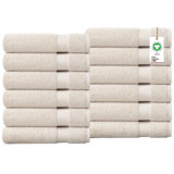 Serviette de bain Delara 100% coton biologique luxueusement moelleuse certifiée GOTS et OEKO-TEX 650 GSM