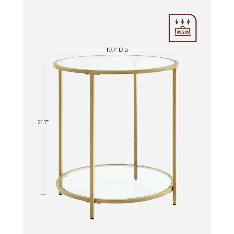 Doynton Glass Top End Table