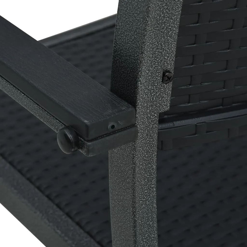 Ensemble de salle à manger carré pour 6 personnes 55,1 po Square, Noir, H 29,1 po x l 31,5 po x L 31,5 po, 4