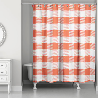Nebraska Plaid Shower Curtain