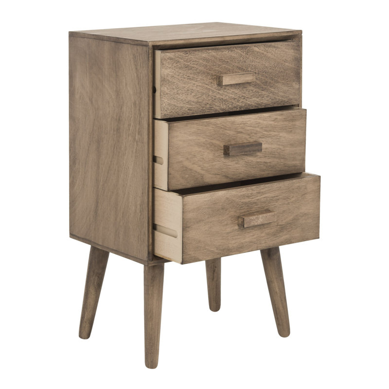 Commode à 3 tiroirs Dannel, Brun