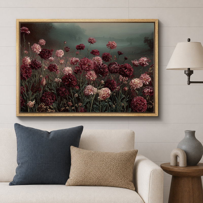 Impression sur toile encadrée très sombre Moody, H 16 po x l 24 po x P 1,5 po, Cadre naturel flottant