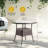 Patio Brown Wicker Round Bar Table