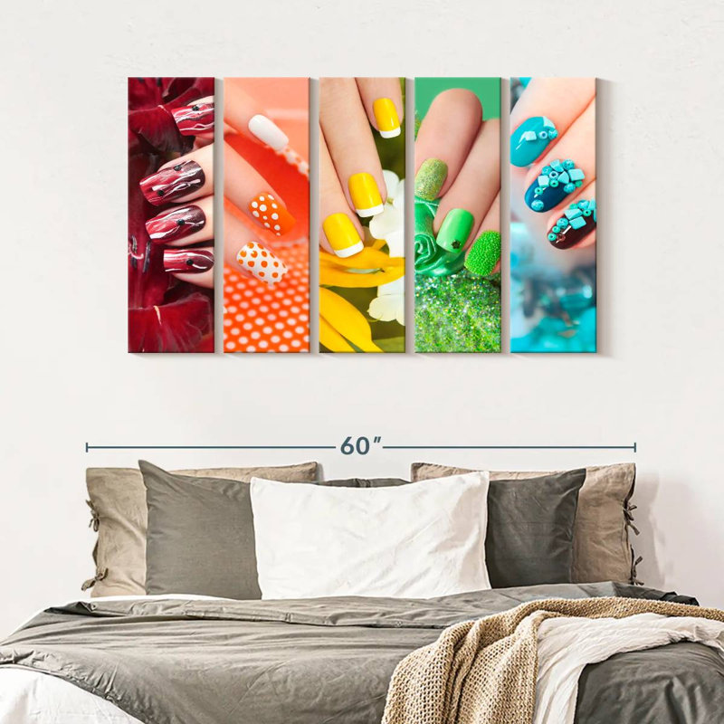 " Nail Salon " 5 - Pieces, 30" H x 55" W x 1.25" D