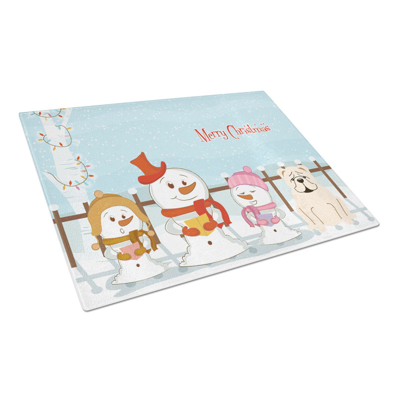Carollynn Glass English Bulldog Cutting Board, White