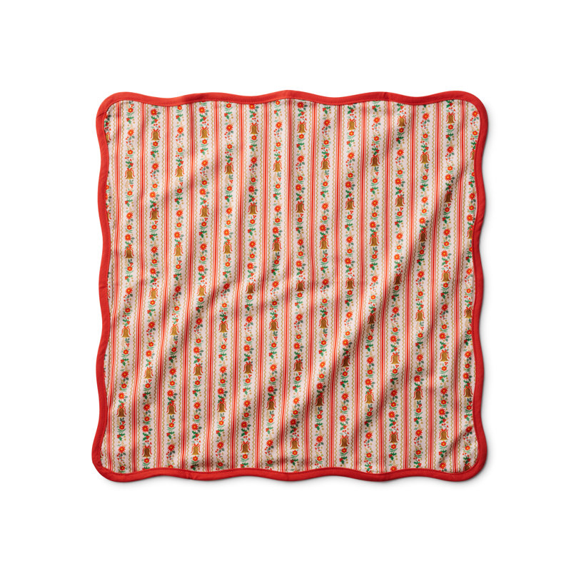 Ensemble de 4 serviettes en coton Holly Jolly