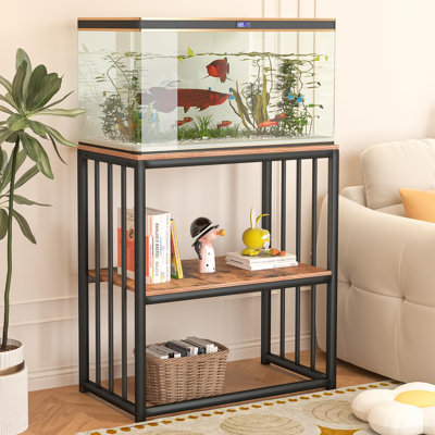 USZWBY Fish Tank Stand Shelf With Shelf Tiers Heavy Duty