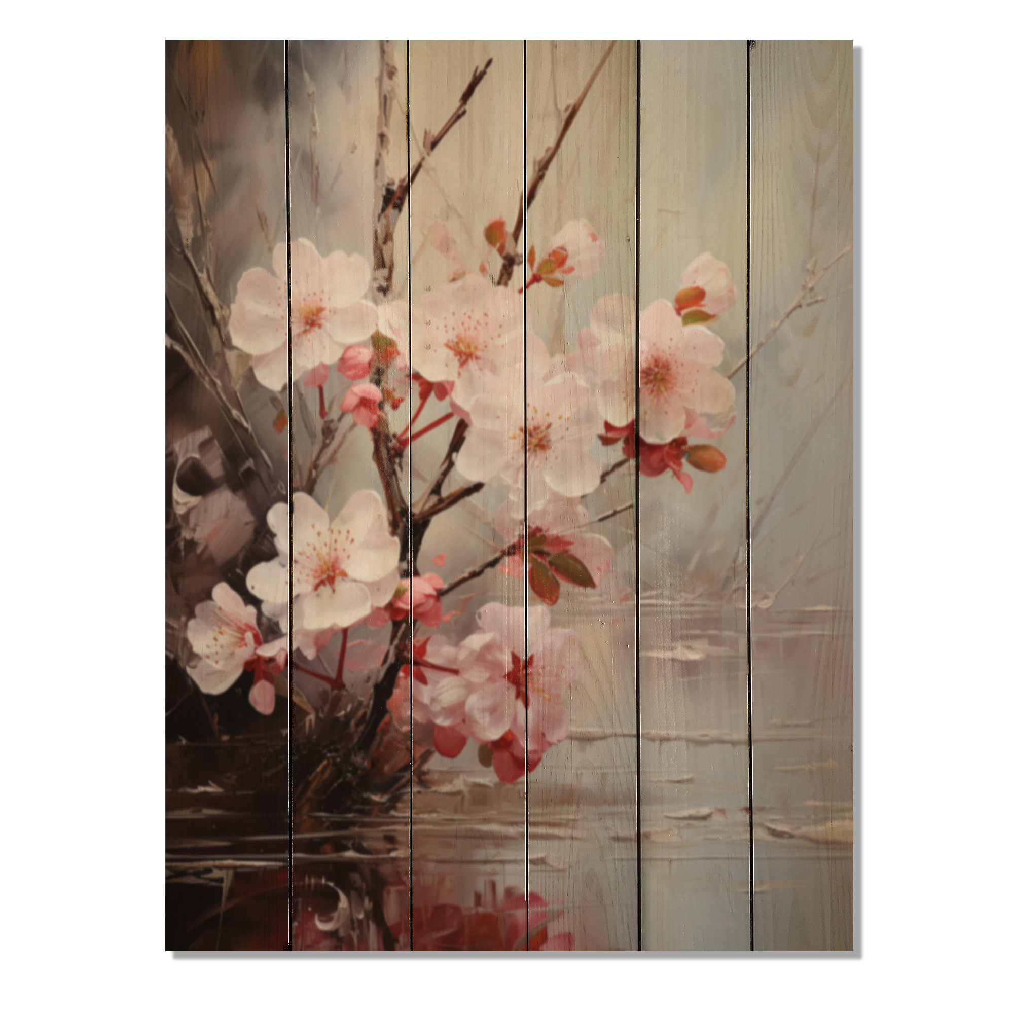 Red Barrel Studio Pink Cherry Blossom Romantic Impression I - Floral ...