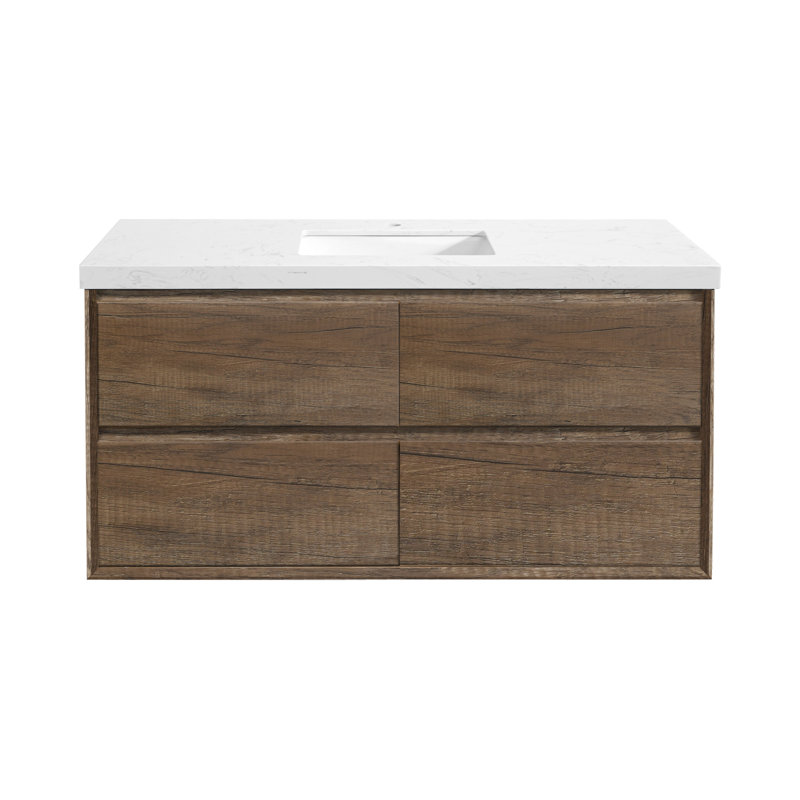 48" Wall Mounted Bathroom Vanity with Sink, 48"