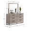 Commode double 6 tiroirs avec miroir Earvin