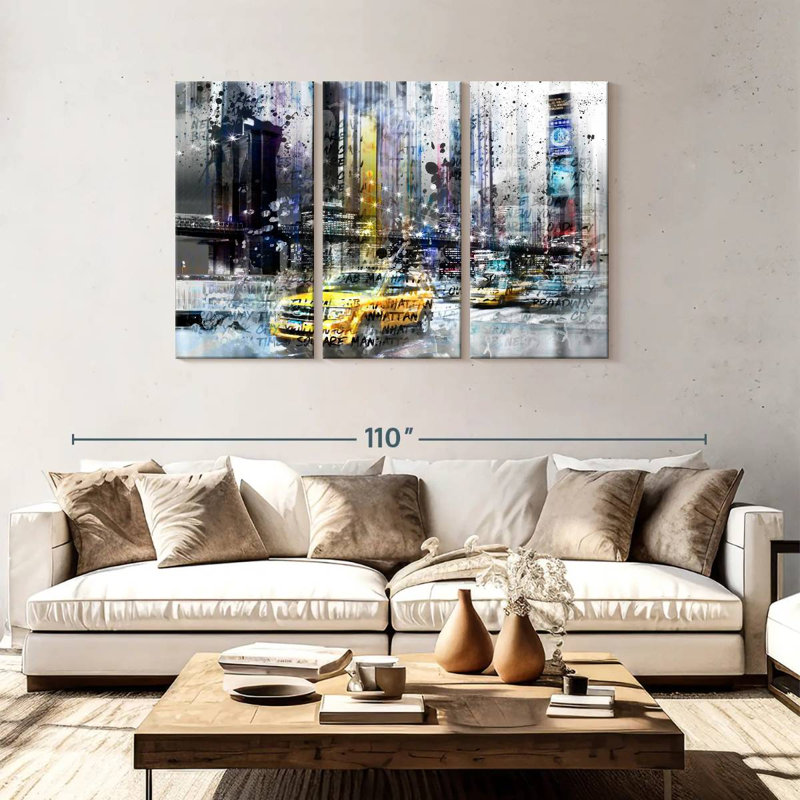 Sebbie NYC Collage, H 48 po x l 74 po