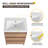 24'' Freestanding Bathroom Vanity With Resin Sink, Floor Standing Bathroom Vanity Set With 3 Soft Close Drawers