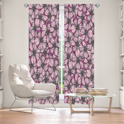 Panneau de rideau simple obscurcissant et isolant Wild Blooms
