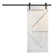 Paneled Wood and Metal K Series DIY Knotty Barn Door with Installation Hardware Kit