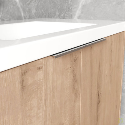 Meuble-lavabo à fermeture en douceur 84 po avec évier, petites tablettes de rangement, armoire combinée 36 po et 12 po (KD-Packing)