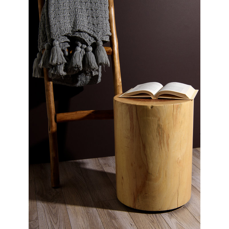 Maymie Solid Wood Accent Stool
