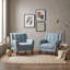 Fauteuils capitonnés en bois de style moderne du milieu du siècle avec pieds fuselés en bois massif-1659932533