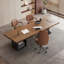 Modern Minimalist Brown Office Desk-107761299