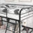 Twin Size Metal High Loft Bed with Storage Steps &amp; Double Ladders Black Space-Saving Bedroom