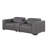 Luxurious Console Loveseat Power Reclining In Genuine Leather With Power Headrests-1767544179